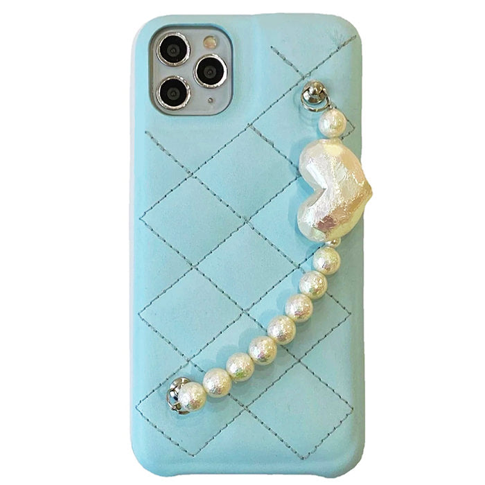Style Core Aesthetics, New Style Trends - Baby Blue Pearl Chain iPhone Case Style Core Aesthetics, New Style Trends - Baby Blue Pearl Chain iPhone Case
