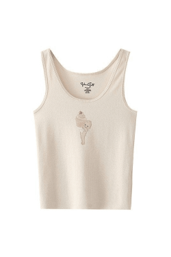 Style Core Aesthetics, New Style Trends - Baby Cupcake Rib Cropped Tank Top