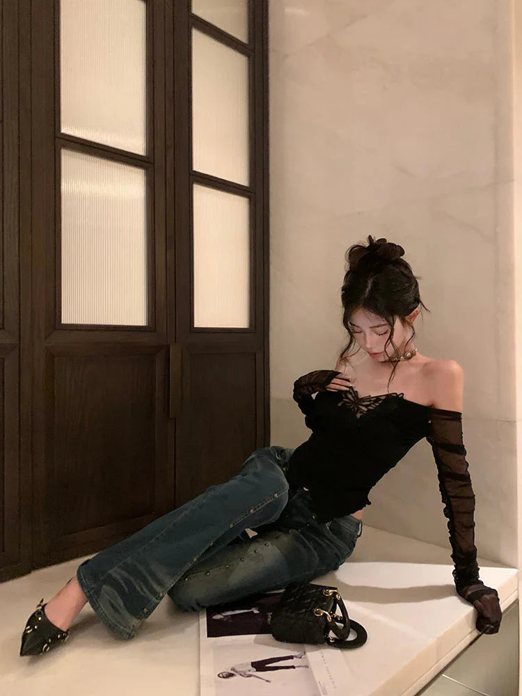Style Core Aesthetics, New Style Trends - Baddie Butterfly Off Shoulder Top Style Core Aesthetics, New Style Trends - Baddie Butterfly Off Shoulder Top