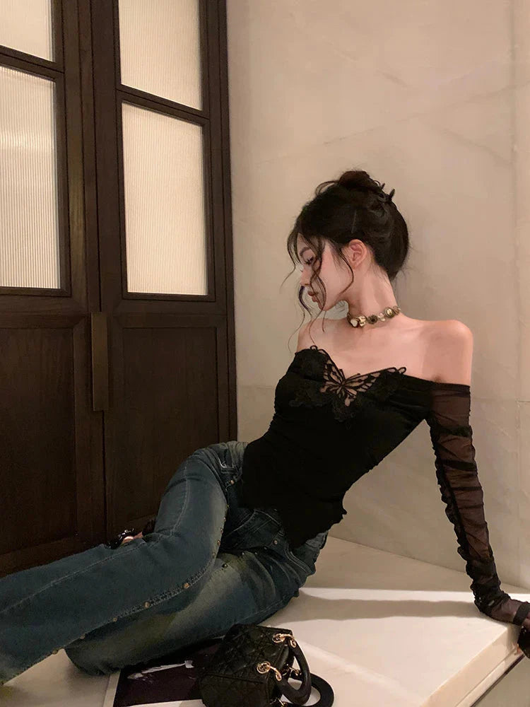 Style Core Aesthetics, New Style Trends - Baddie Butterfly Off Shoulder Top Style Core Aesthetics, New Style Trends - Baddie Butterfly Off Shoulder Top