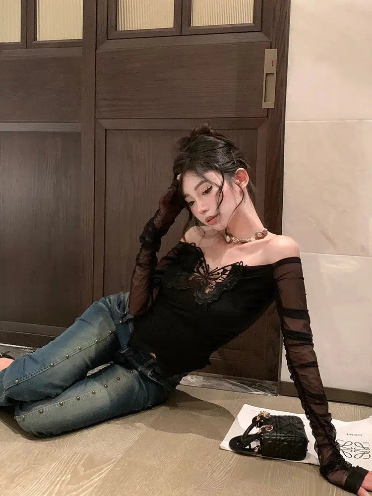 Style Core Aesthetics, New Style Trends - Baddie Butterfly Off Shoulder Top Style Core Aesthetics, New Style Trends - Baddie Butterfly Off Shoulder Top