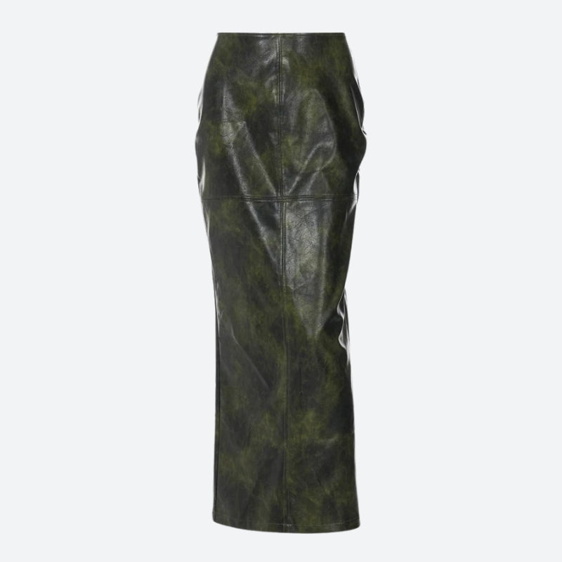 Style Core Aesthetics, New Style Trends - Baddie Leaf Lace Up Split Maxi Skirt Style Core Aesthetics, New Style Trends - Baddie Leaf Lace Up Split Maxi Skirt