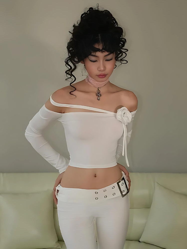 Style Core Aesthetics, New Style Trends - Baddie Rose Asymmetric Off Shoulder Top Style Core Aesthetics, New Style Trends - Baddie Rose Asymmetric Off Shoulder Top