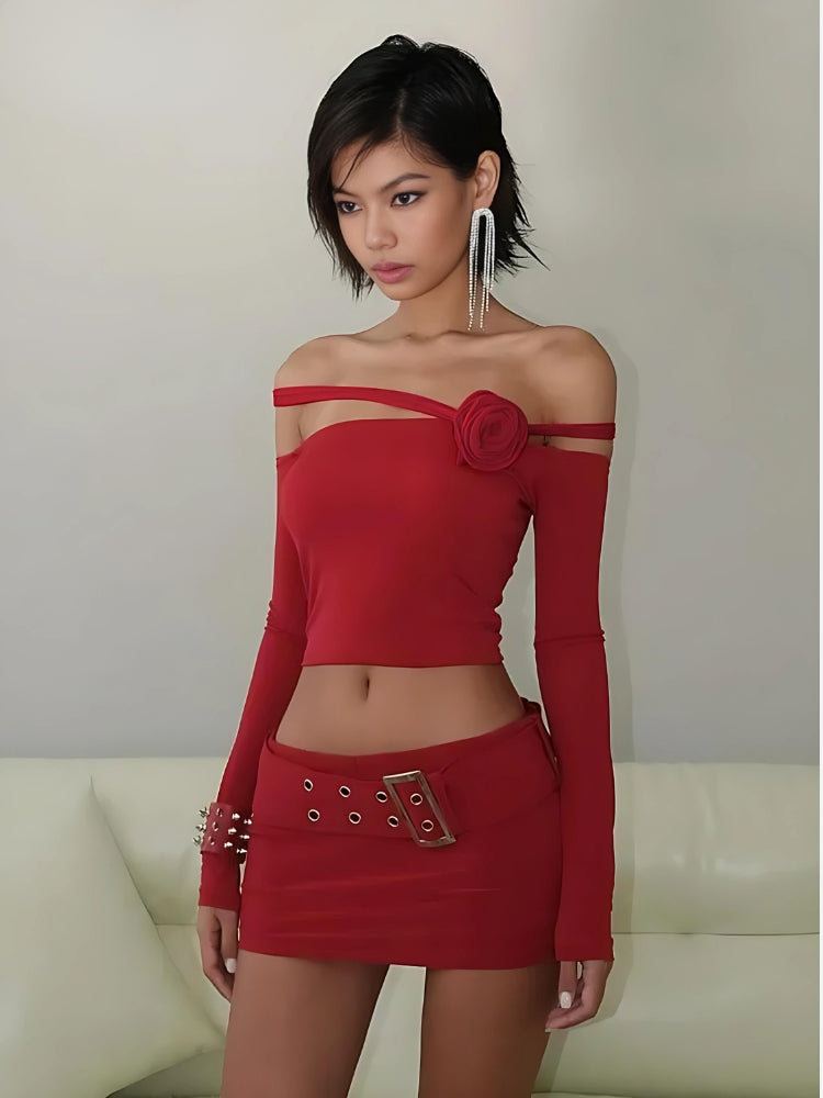 Style Core Aesthetics, New Style Trends - Baddie Rose Asymmetric Off Shoulder Top Style Core Aesthetics, New Style Trends - Baddie Rose Asymmetric Off Shoulder Top