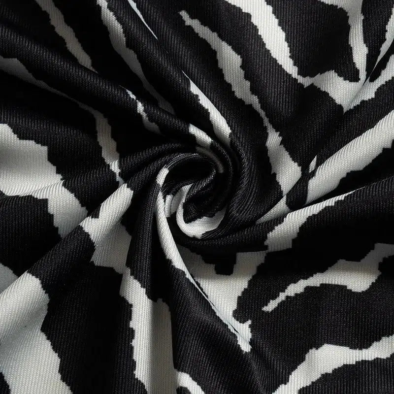 Style Core Aesthetics, New Style Trends - Baddie Zebra Backless Crop Top Style Core Aesthetics, New Style Trends - Baddie Zebra Backless Crop Top