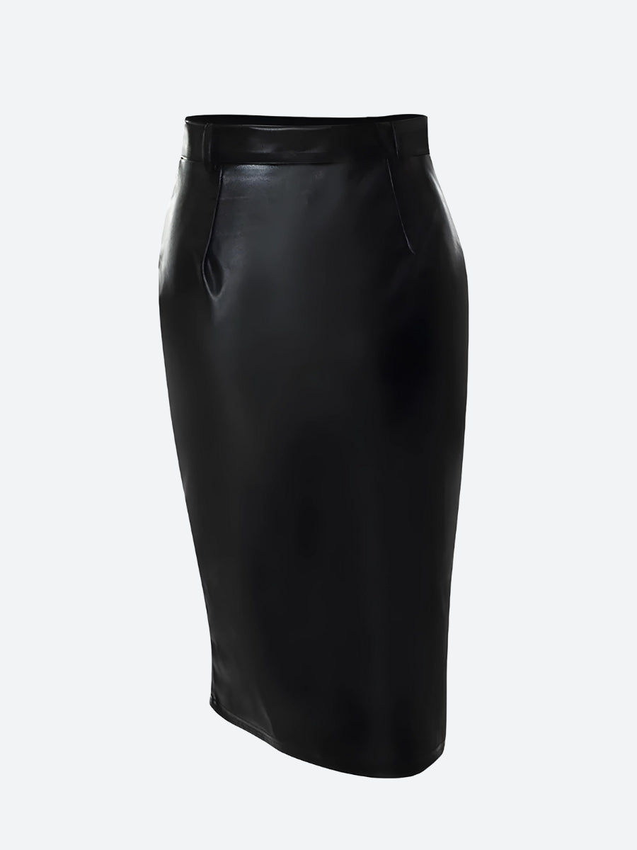 Style Core Aesthetics, New Style Trends - Baddie Zip Up Slit Midi Skirt Style Core Aesthetics, New Style Trends - Baddie Zip Up Slit Midi Skirt