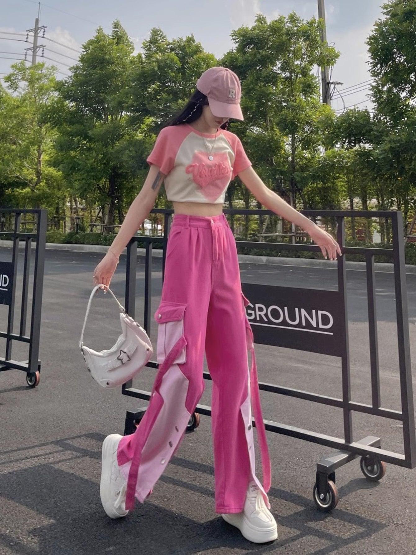 Style Core Aesthetics, New Style Trends - Barbie Patchwork Cargo Pants Style Core Aesthetics, New Style Trends - Barbie Patchwork Cargo Pants
