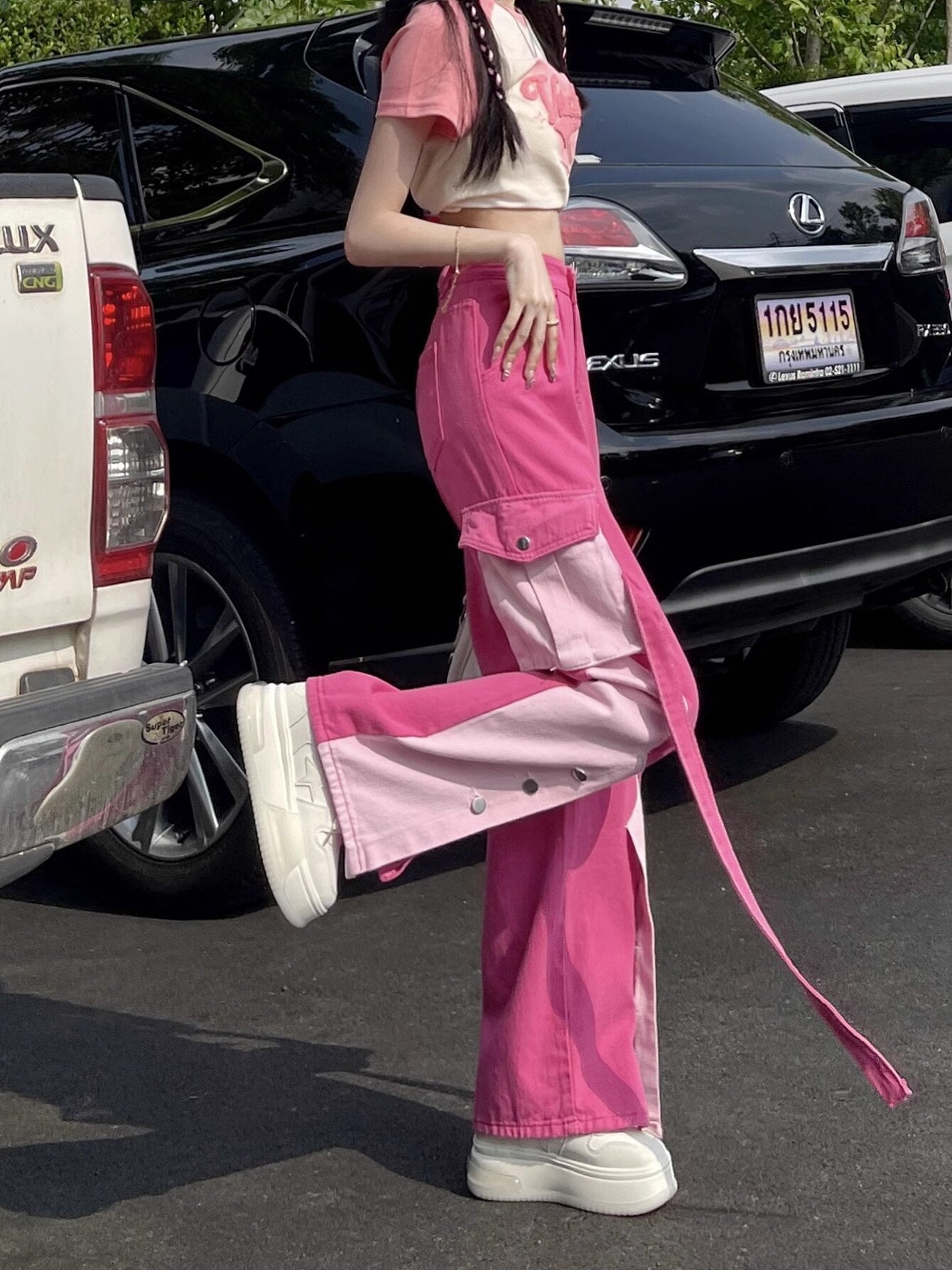 Style Core Aesthetics, New Style Trends - Barbie Patchwork Cargo Pants Style Core Aesthetics, New Style Trends - Barbie Patchwork Cargo Pants