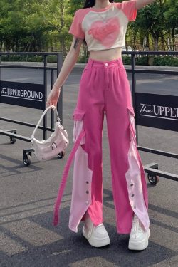 Style Core Aesthetics, New Style Trends - Barbie Patchwork Cargo Pants