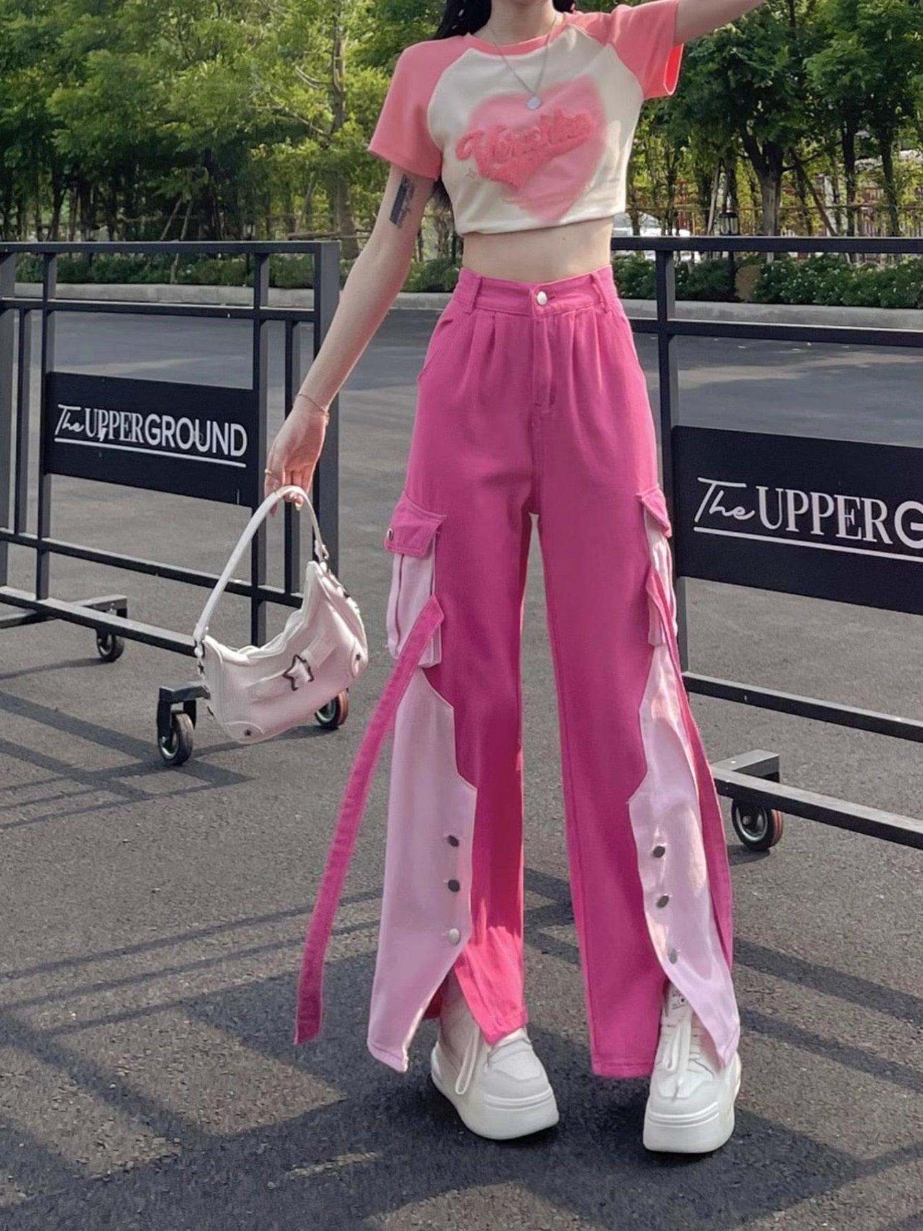 Style Core Aesthetics, New Style Trends - Barbie Patchwork Cargo Pants Style Core Aesthetics, New Style Trends - Barbie Patchwork Cargo Pants