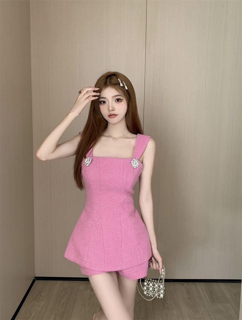 Style Core Aesthetics, New Style Trends - Barbie Top & Shorts Two Piece Set Style Core Aesthetics, New Style Trends - Barbie Top & Shorts Two Piece Set