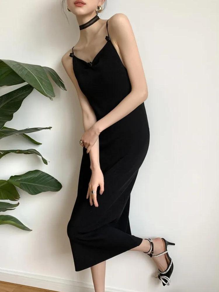 Style Core Aesthetics, New Style Trends - Black Butterfly Back Midi Dress Style Core Aesthetics, New Style Trends - Black Butterfly Back Midi Dress