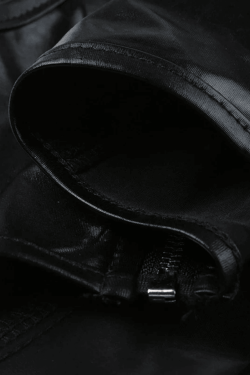 Style Core Aesthetics, New Style Trends - Black Pu Leather Cropped Tank Top