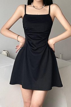 Style Core Aesthetics, New Style Trends - Black Sleeveless Mini Dress