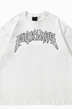 Style Core Aesthetics, New Style Trends - 'Blinged' Cotton T-Shirt