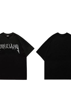 Style Core Aesthetics, New Style Trends - 'Blinged' Cotton T-Shirt