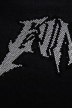 Style Core Aesthetics, New Style Trends - 'Blinged' Cotton T-Shirt