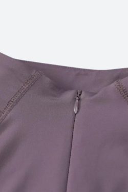 Style Core Aesthetics, New Style Trends - Bodycon Half Zip-Up Top