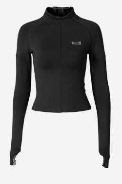 Style Core Aesthetics, New Style Trends - Bodycon Half Zip-Up Top