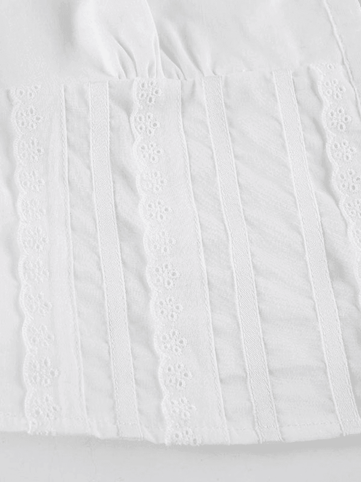 Style Core Aesthetics, New Style Trends - Broderie Lace Trim Crop Tank Top Style Core Aesthetics, New Style Trends - Broderie Lace Trim Crop Tank Top