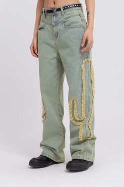 Style Core Aesthetics, New Style Trends - 'Cactus' Jeans