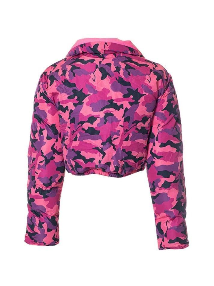 Style Core Aesthetics, New Style Trends - Camouflage Print Lapel Neck Zip Up Jacket Style Core Aesthetics, New Style Trends - Camouflage Print Lapel Neck Zip Up Jacket
