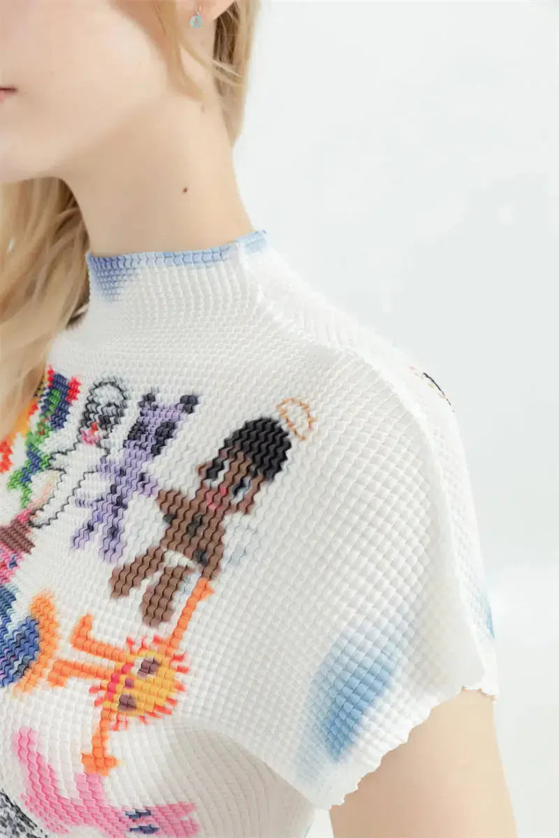 Style Core Aesthetics, New Style Trends - Cartoon Figures Printed Top Style Core Aesthetics, New Style Trends - Cartoon Figures Printed Top