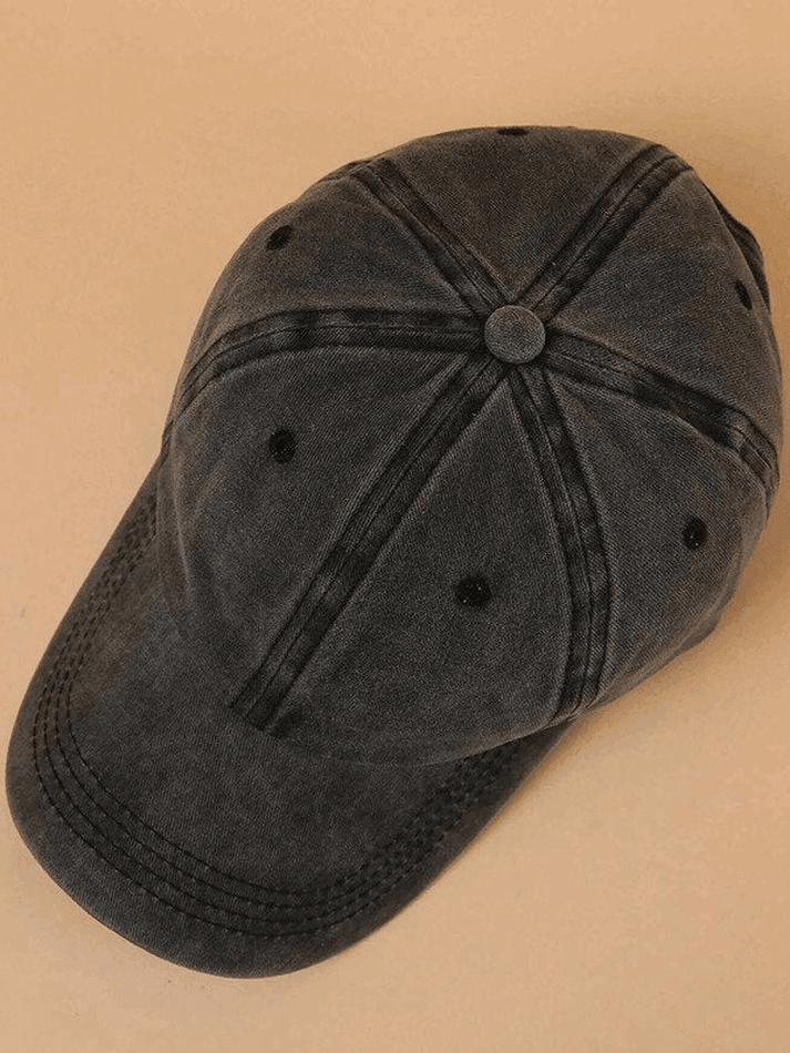 Style Core Aesthetics, New Style Trends - Casquette de baseball vintage noire délavée Style Core Aesthetics, New Style Trends - Casquette de baseball vintage noire délavée