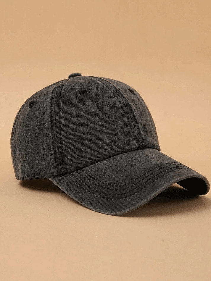Style Core Aesthetics, New Style Trends - Casquette de baseball vintage noire délavée Style Core Aesthetics, New Style Trends - Casquette de baseball vintage noire délavée
