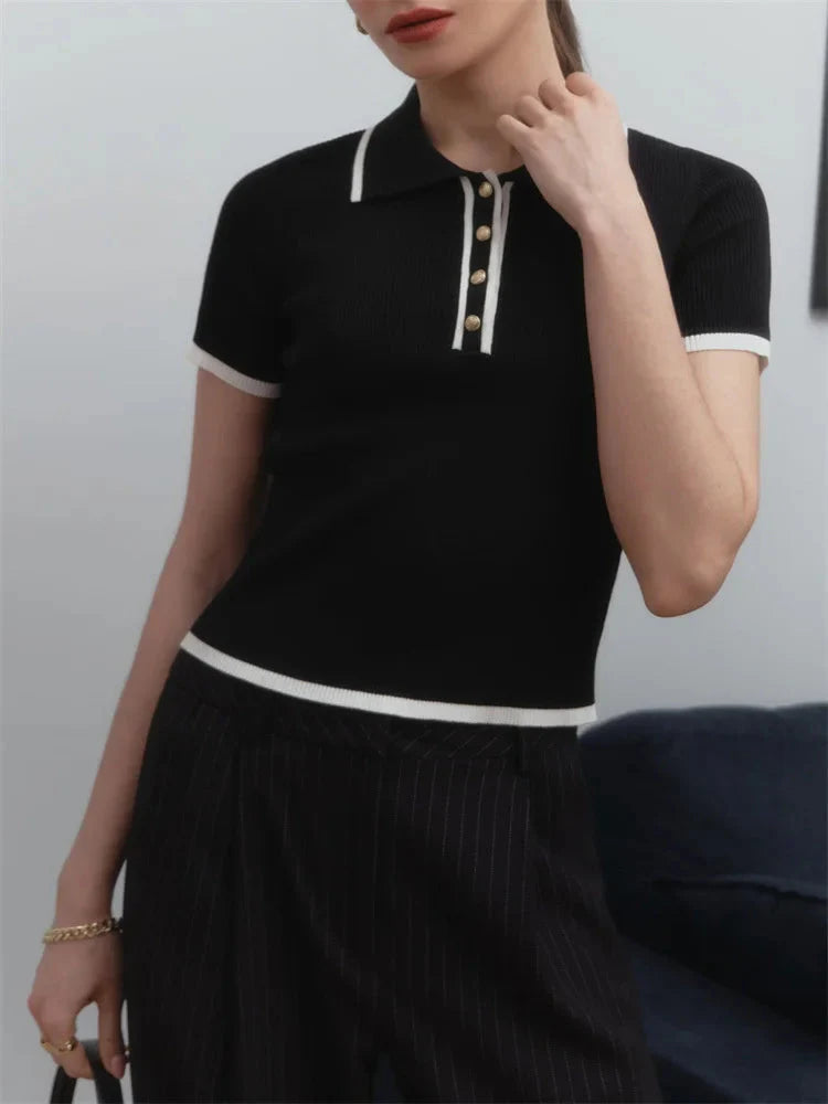 Style Core Aesthetics, New Style Trends - Casual Contrast Corduroy Top Style Core Aesthetics, New Style Trends - Casual Contrast Corduroy Top