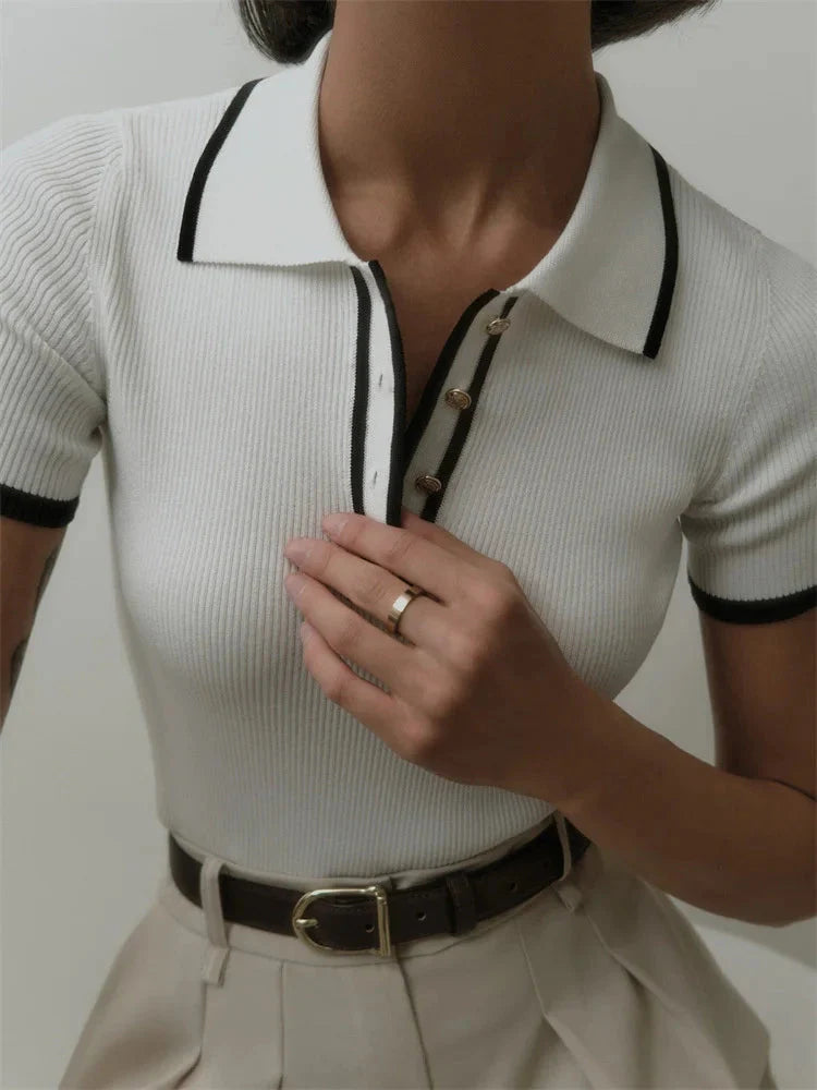 Style Core Aesthetics, New Style Trends - Casual Contrast Corduroy Top Style Core Aesthetics, New Style Trends - Casual Contrast Corduroy Top