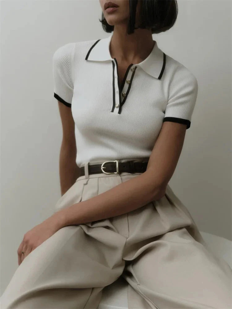 Style Core Aesthetics, New Style Trends - Casual Contrast Corduroy Top Style Core Aesthetics, New Style Trends - Casual Contrast Corduroy Top