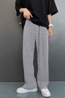 Style Core Aesthetics, New Style Trends - Casual Plaid Ice Silk Pants