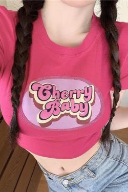 Style Core Aesthetics, New Style Trends - Cherry Baby Crop Top