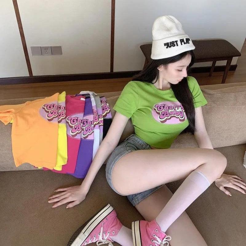 Style Core Aesthetics, New Style Trends - Cherry Baby Crop Top Style Core Aesthetics, New Style Trends - Cherry Baby Crop Top