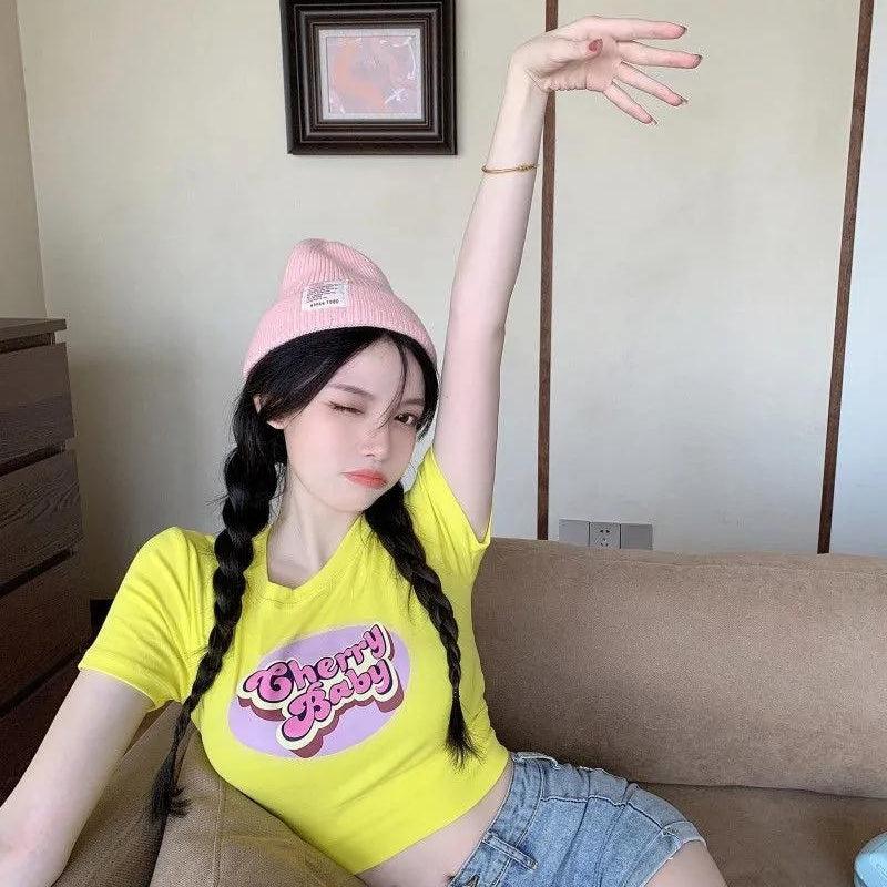 Style Core Aesthetics, New Style Trends - Cherry Baby Crop Top Style Core Aesthetics, New Style Trends - Cherry Baby Crop Top