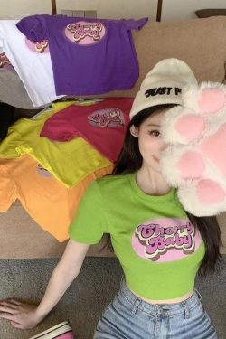 Style Core Aesthetics, New Style Trends - Cherry Baby Crop Top