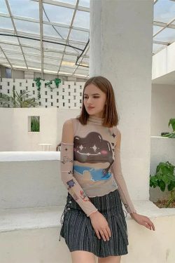 Style Core Aesthetics, New Style Trends - Cloud Monster Mesh Top