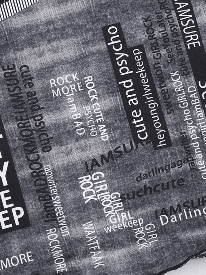 Style Core Aesthetics, New Style Trends - Contrast Letter Stripe Tank Top Style Core Aesthetics, New Style Trends - Contrast Letter Stripe Tank Top