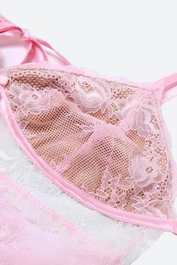 Style Core Aesthetics, New Style Trends - Coquette Bow Backless Lace Top