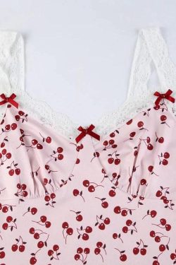 Style Core Aesthetics, New Style Trends - Coquette Cherry Mini Dress