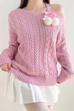 Style Core Aesthetics, New Style Trends - Coquette Cut-Out Knit Sweater