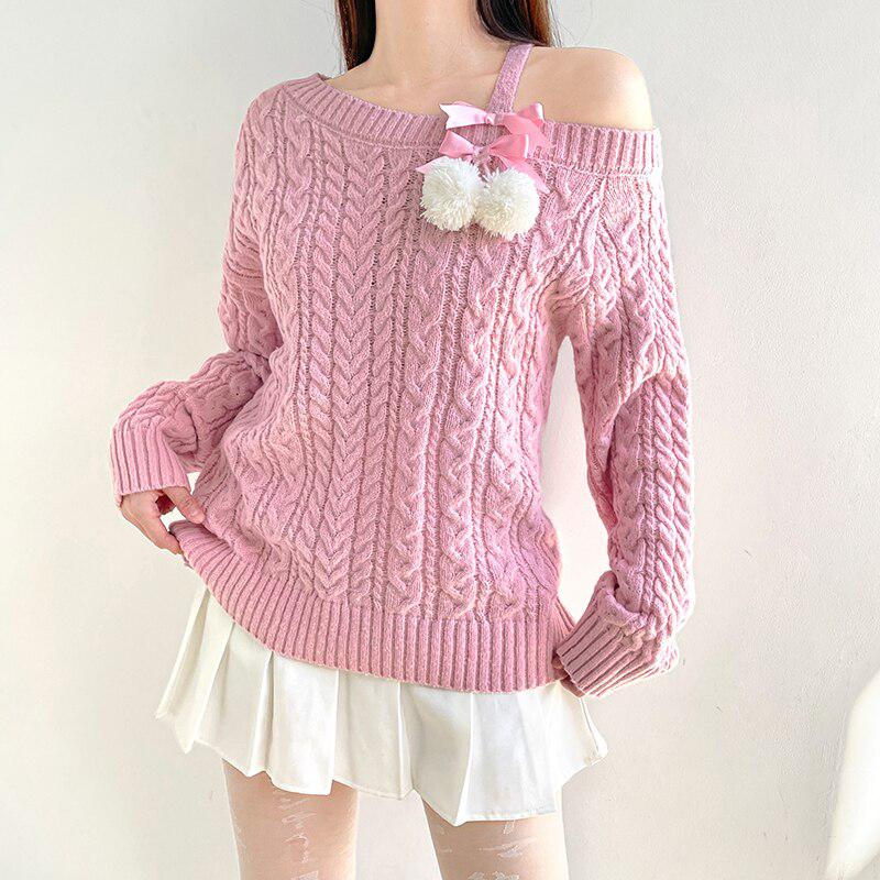 Style Core Aesthetics, New Style Trends - Coquette Cut-Out Knit Sweater Style Core Aesthetics, New Style Trends - Coquette Cut-Out Knit Sweater