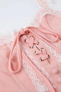 Style Core Aesthetics, New Style Trends - Coquette Lace Up Corset Top