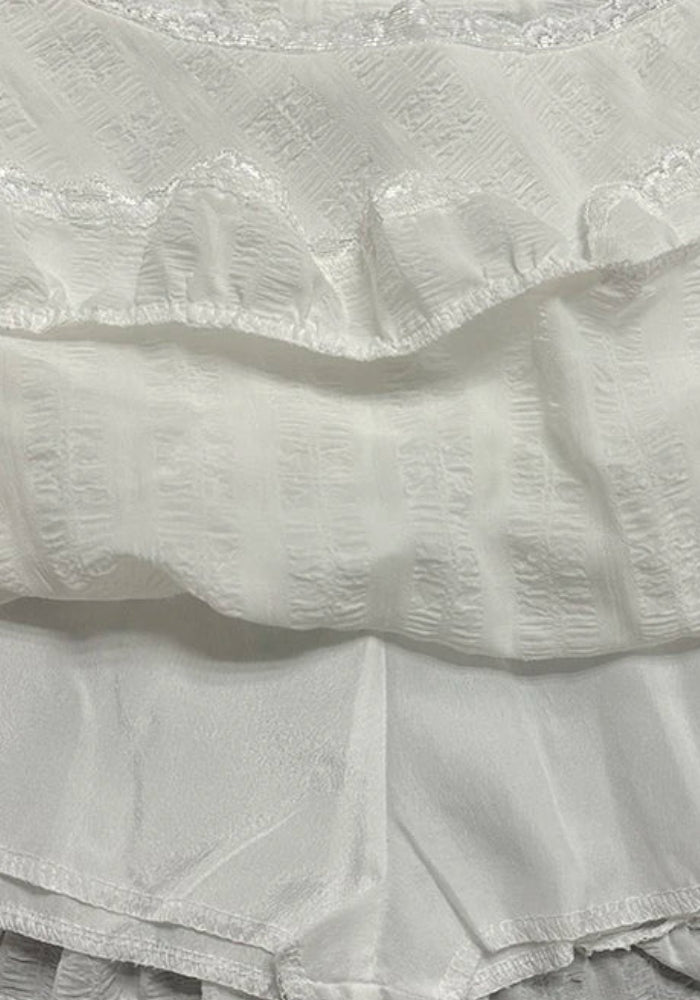 Style Core Aesthetics, New Style Trends - Coquette Ruffled Lace Mini Skirt Style Core Aesthetics, New Style Trends - Coquette Ruffled Lace Mini Skirt