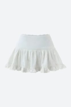 Style Core Aesthetics, New Style Trends - Coquette Ruffled Lace Mini Skirt