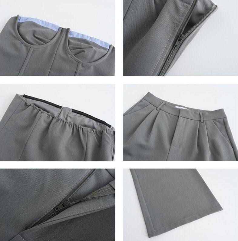 Style Core Aesthetics, New Style Trends - Corset Top & Wide Leg Pants Two Piece Set Style Core Aesthetics, New Style Trends - Corset Top & Wide Leg Pants Two Piece Set