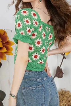 Style Core Aesthetics, New Style Trends - Cottagecore Floral Crochet Cardigan