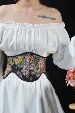 Style Core Aesthetics, New Style Trends - Cottagecore Ribbon Lace Up Waist Corset