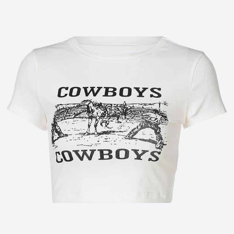Style Core Aesthetics, New Style Trends - Cowboys Crop Tee Style Core Aesthetics, New Style Trends - Cowboys Crop Tee